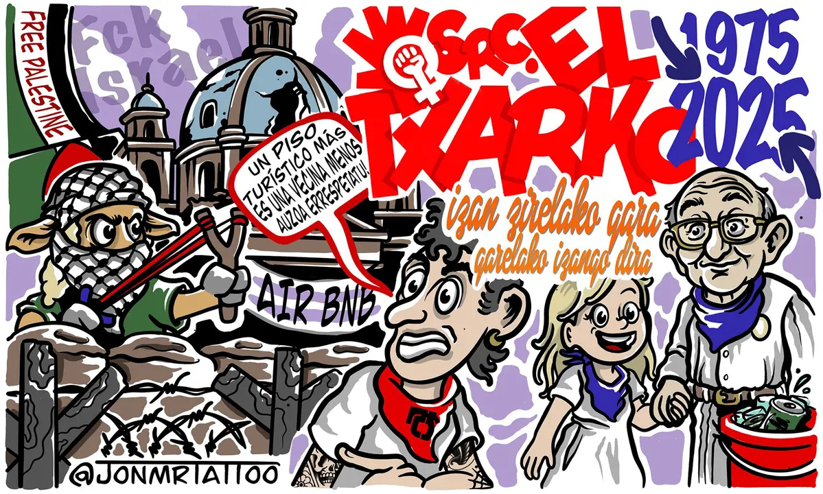 Pancarta de la peña El Txarko.