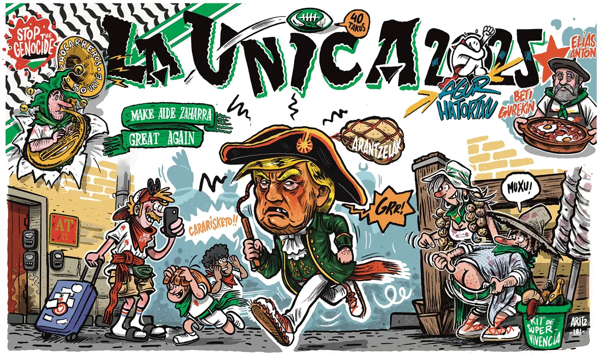 Pancarta de la peña La Única.
