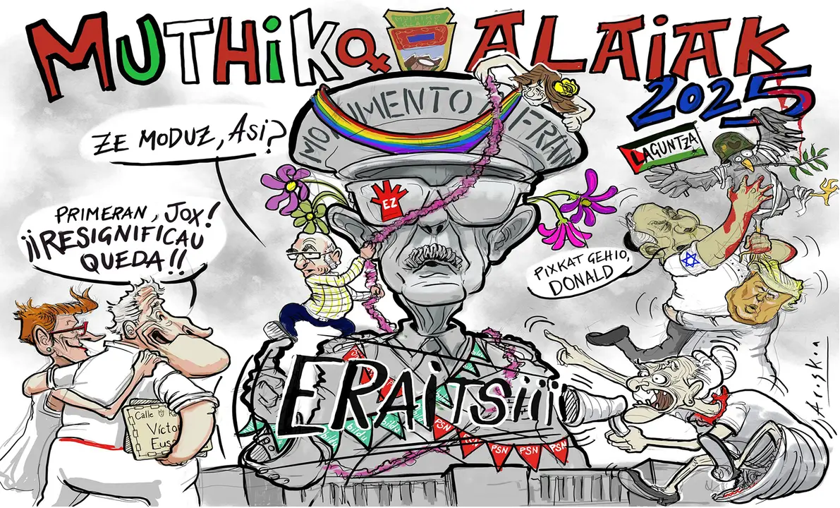 Pancarta de la peña Muthiko.