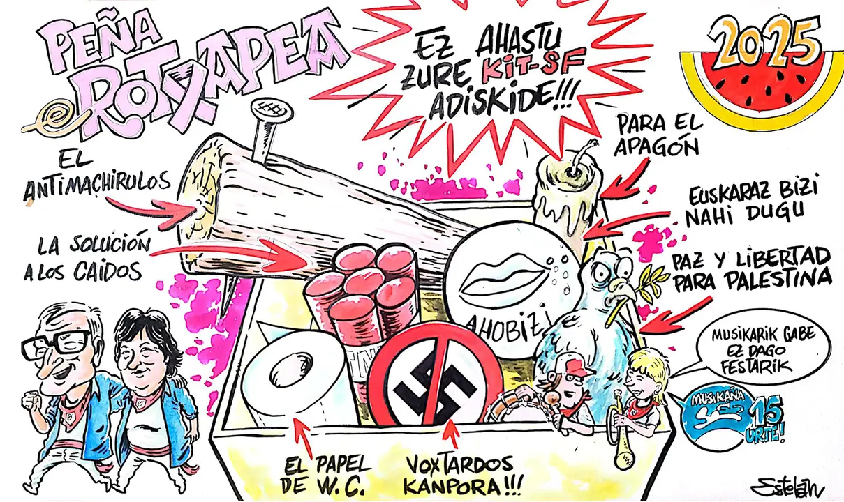 Pancarta de la peña Rotxapea.