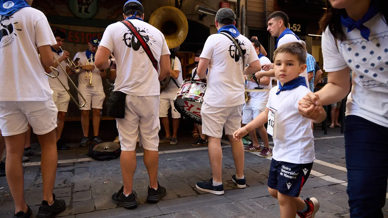 40º edición de la Carrera del Encierro organizada por la peña La Jarana en Pamplona. IÑIGO ALZUGARAY
