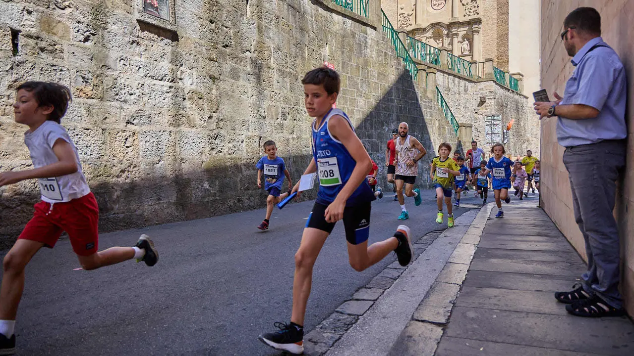 40º edición de la Carrera del Encierro organizada por la peña La Jarana en Pamplona. IÑIGO ALZUGARAY