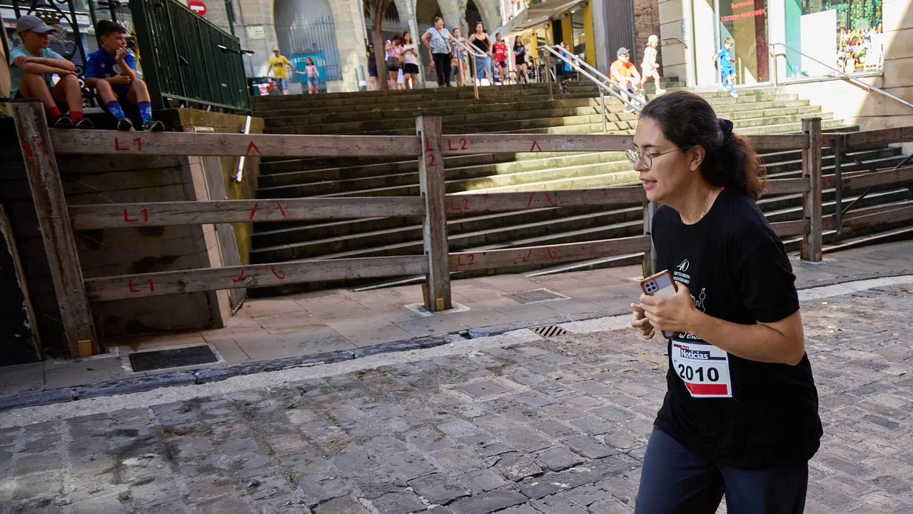 40º edición de la Carrera del Encierro organizada por la peña La Jarana en Pamplona. IÑIGO ALZUGARAY