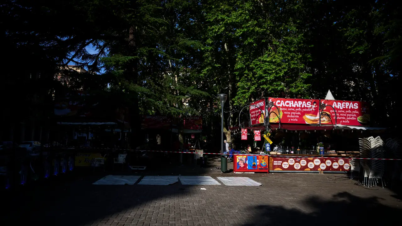 Transformación de Pamplona previo a San Fermín 2025. PABLO LASAOSA