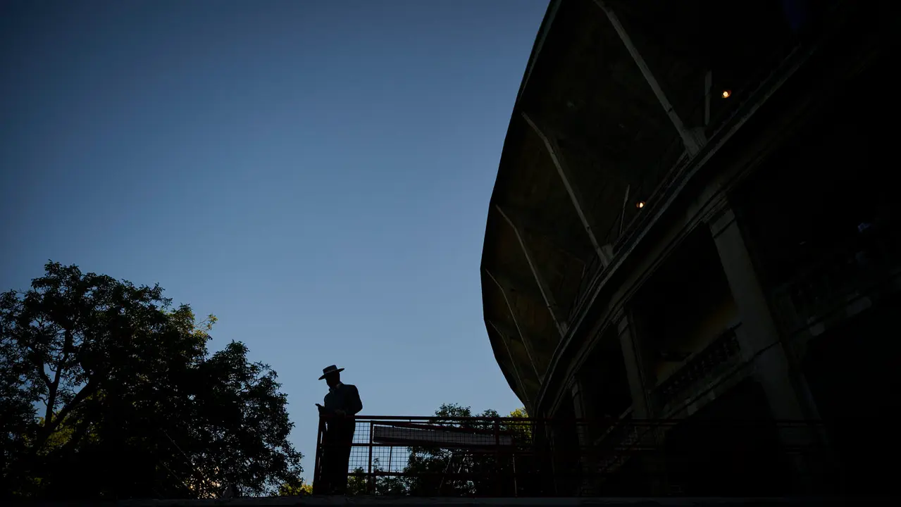 Novillada de Pincha durante las fiestas de San Fermín 2025 para los novilleros Aarón Palacio, El Mene y Bruno Martínez. PABLO LASAOSA