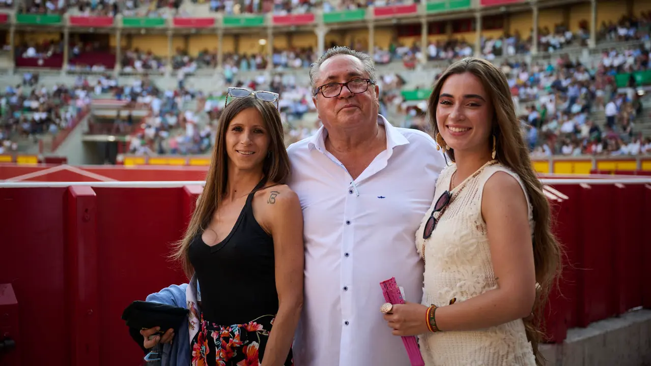 Novillada de Pincha durante las fiestas de San Fermín 2025 para los novilleros Aarón Palacio, El Mene y Bruno Martínez. PABLO LASAOSA