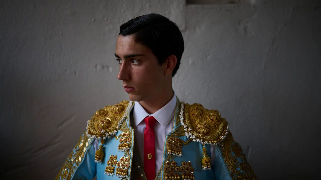 Novillada de Pincha durante las fiestas de San Fermín 2025 para los novilleros Aarón Palacio, El Mene y Bruno Martínez. PABLO LASAOSA