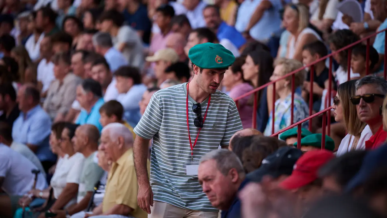 Novillada de Pincha durante las fiestas de San Fermín 2025 para los novilleros Aarón Palacio, El Mene y Bruno Martínez. PABLO LASAOSA