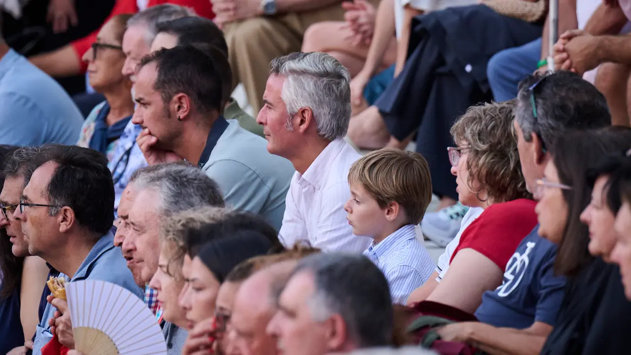 Novillada de Pincha durante las fiestas de San Fermín 2025 para los novilleros Aarón Palacio, El Mene y Bruno Martínez. PABLO LASAOSA