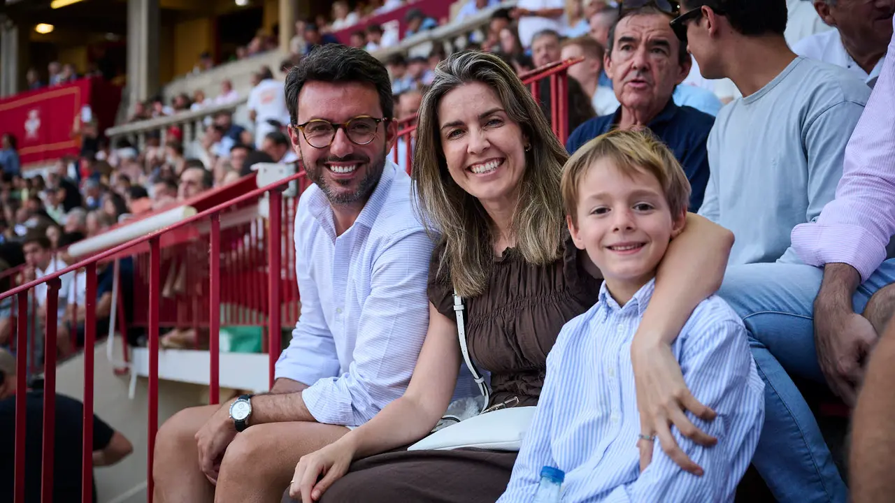 Novillada de Pincha durante las fiestas de San Fermín 2025 para los novilleros Aarón Palacio, El Mene y Bruno Martínez. PABLO LASAOSA