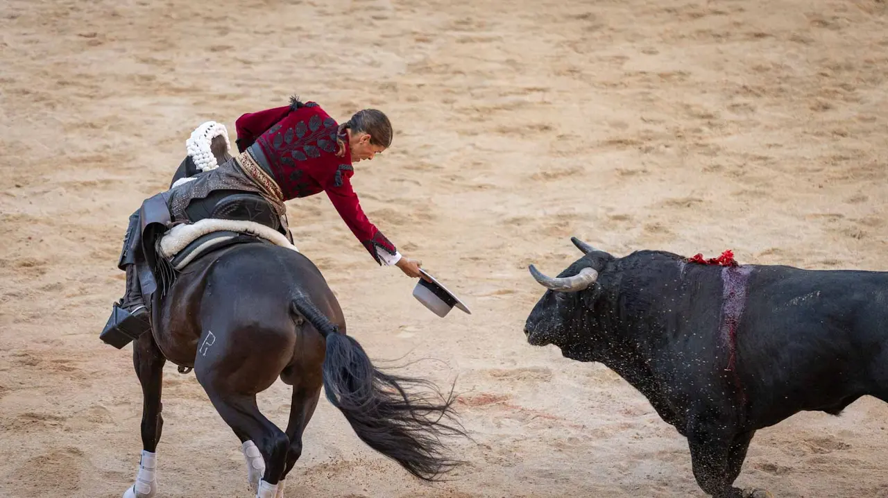 Corrida de Rejones en la Feria del Toro de San Fermín 2025. Maite H. Mateo.-21