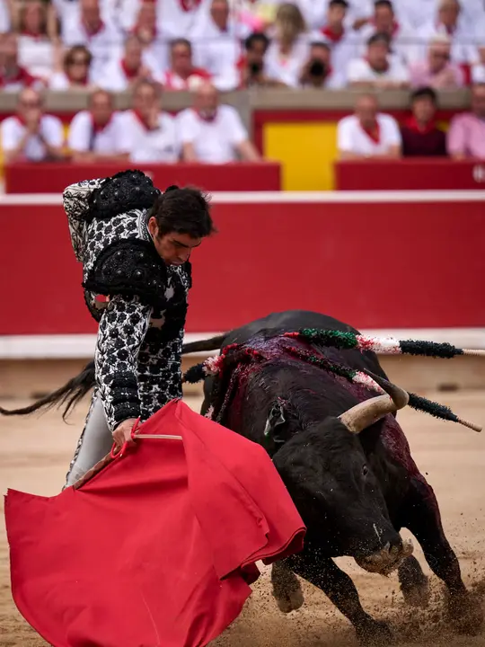 Primera corrida de toros de San Fermín 2025 con toros de Fuente Ymbro para Miguel Ángel Perera, Talavante y Daniel Luque. PABLO LASAOSA