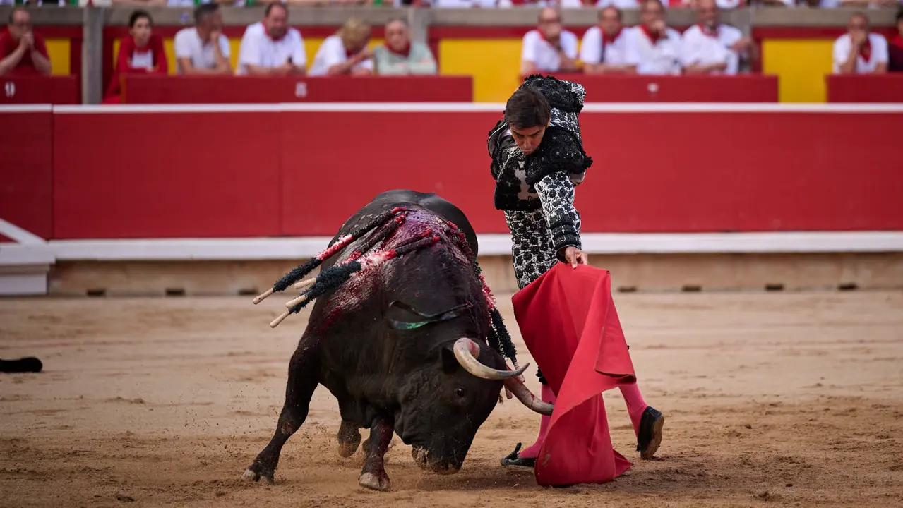 Primera corrida de toros de San Fermín 2025 con toros de Fuente Ymbro para Miguel Ángel Perera, Talavante y Daniel Luque. PABLO LASAOSA