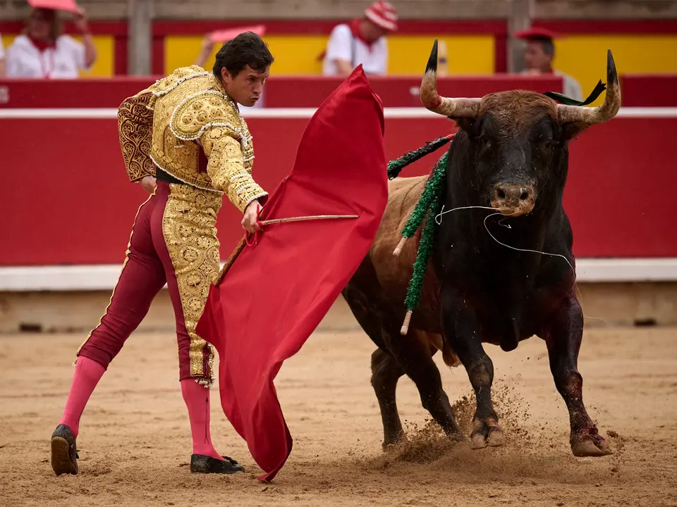 Primera corrida de toros de San Fermín 2025 con toros de Fuente Ymbro para Miguel Ángel Perera, Talavante y Daniel Luque. PABLO LASAOSA