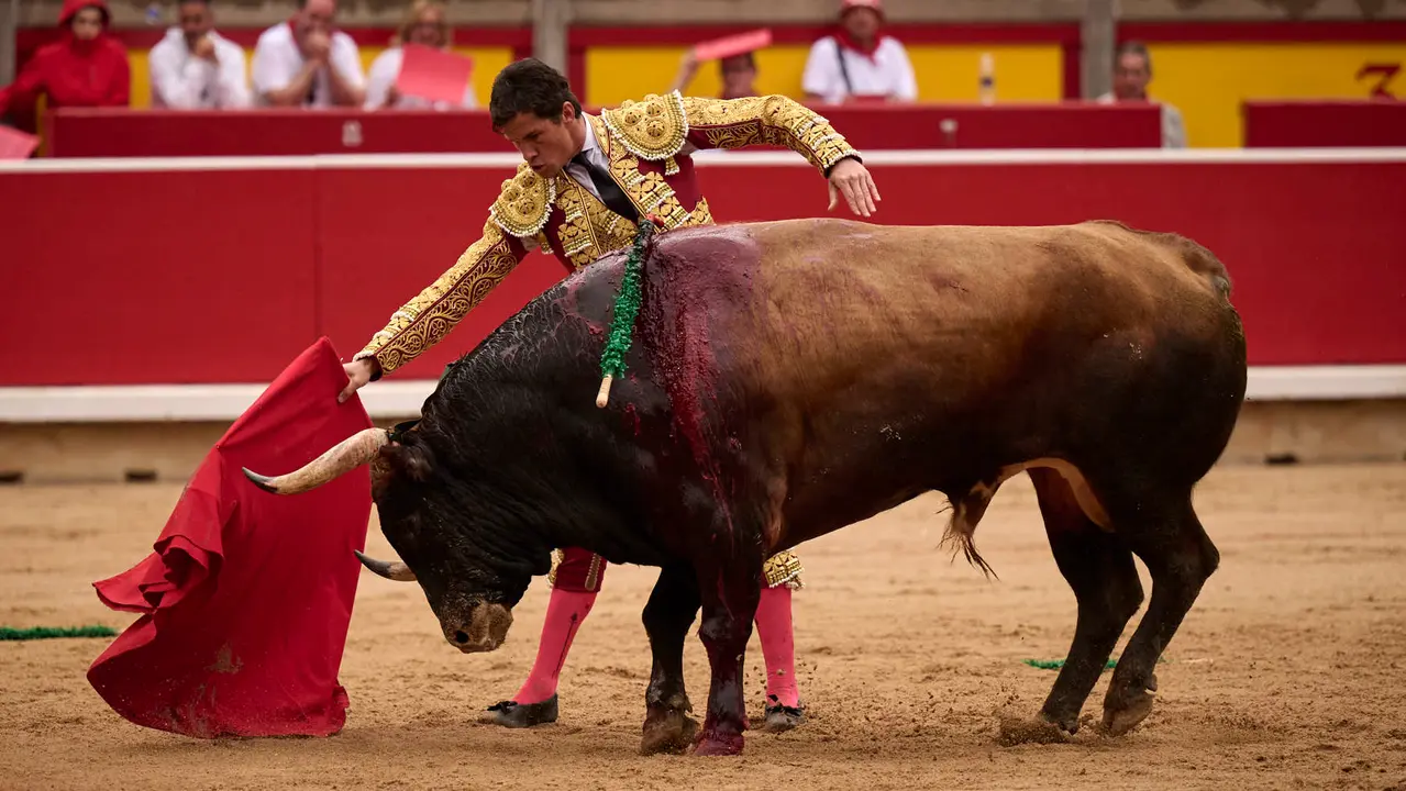 Primera corrida de toros de San Fermín 2025 con toros de Fuente Ymbro para Miguel Ángel Perera, Talavante y Daniel Luque. PABLO LASAOSA