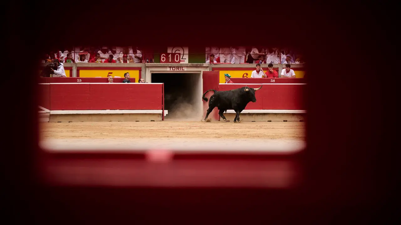 Primera corrida de toros de San Fermín 2025 con toros de Fuente Ymbro para Miguel Ángel Perera, Talavante y Daniel Luque. PABLO LASAOSA