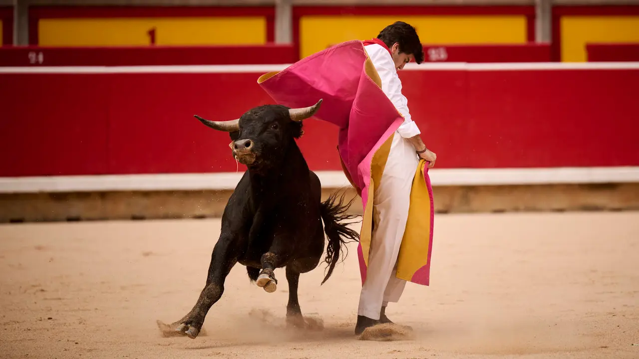 Toros en familia en la Plaza de Toros de Pamplona con Pablo Hernández, Aarón Navas, Francisco Jiménez y el torero Román como comentarista. PABLO LASAOSA
