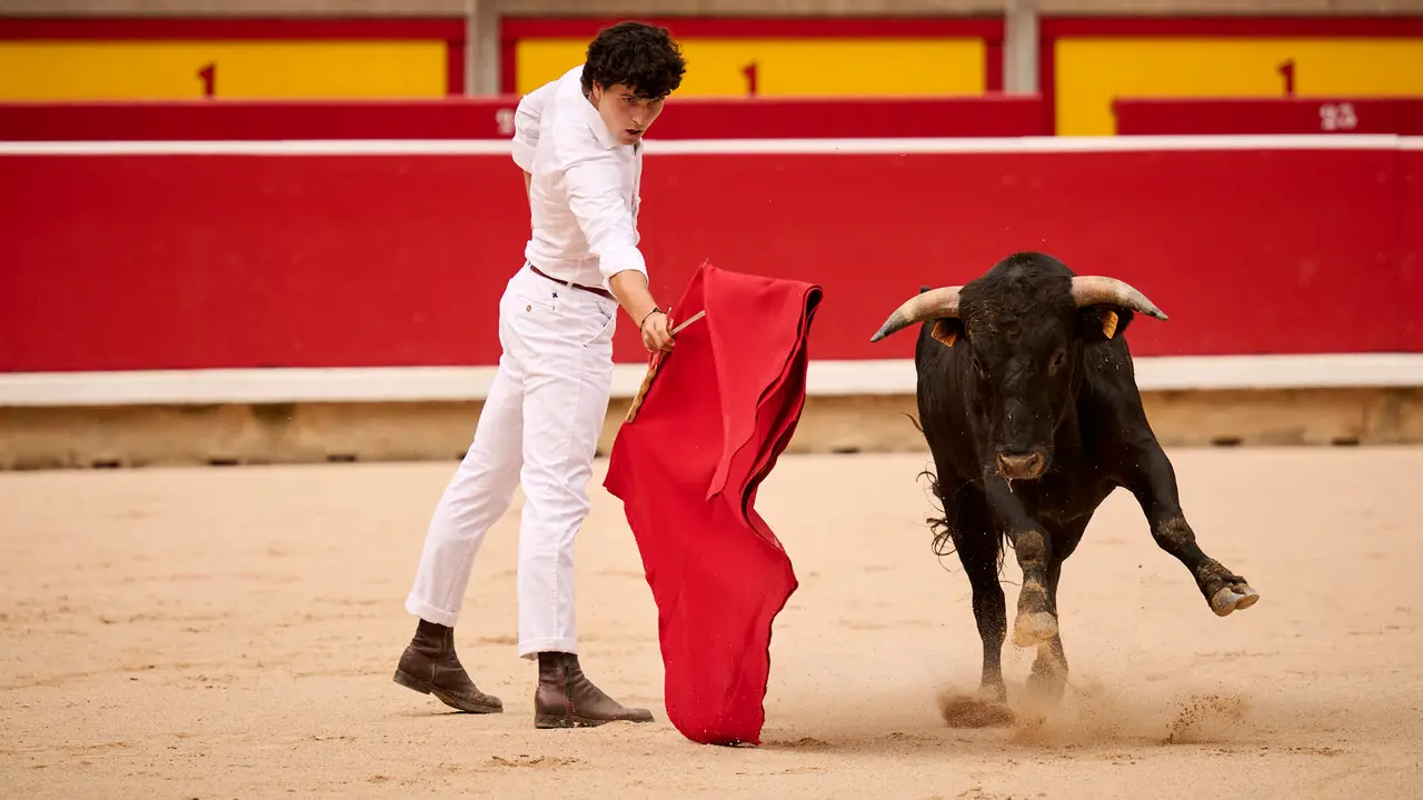 Toros en familia en la Plaza de Toros de Pamplona con Pablo Hernández, Aarón Navas, Francisco Jiménez y el torero Román como comentarista. PABLO LASAOSA