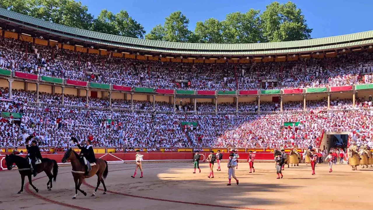 Segunda corrida de la Feria del Toro de San Fermín con toros de la ganadería Cebada Gago. IÑIGO ALZUGARAY