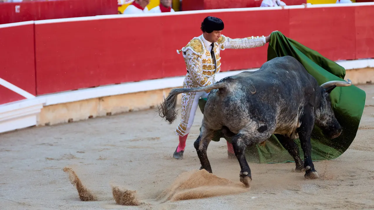 Segunda corrida de la Feria del Toro de San Fermín 2025 con toros de Cebada Gago para Antonio Ferrera, Pepe Moral y Román. IÑIGO ALZUGARAY