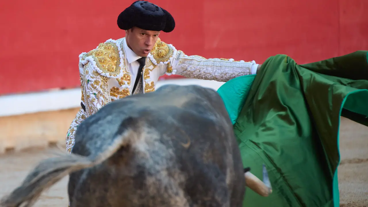 Segunda corrida de la Feria del Toro de San Fermín 2025 con toros de Cebada Gago para Antonio Ferrera, Pepe Moral y Román. IÑIGO ALZUGARAY