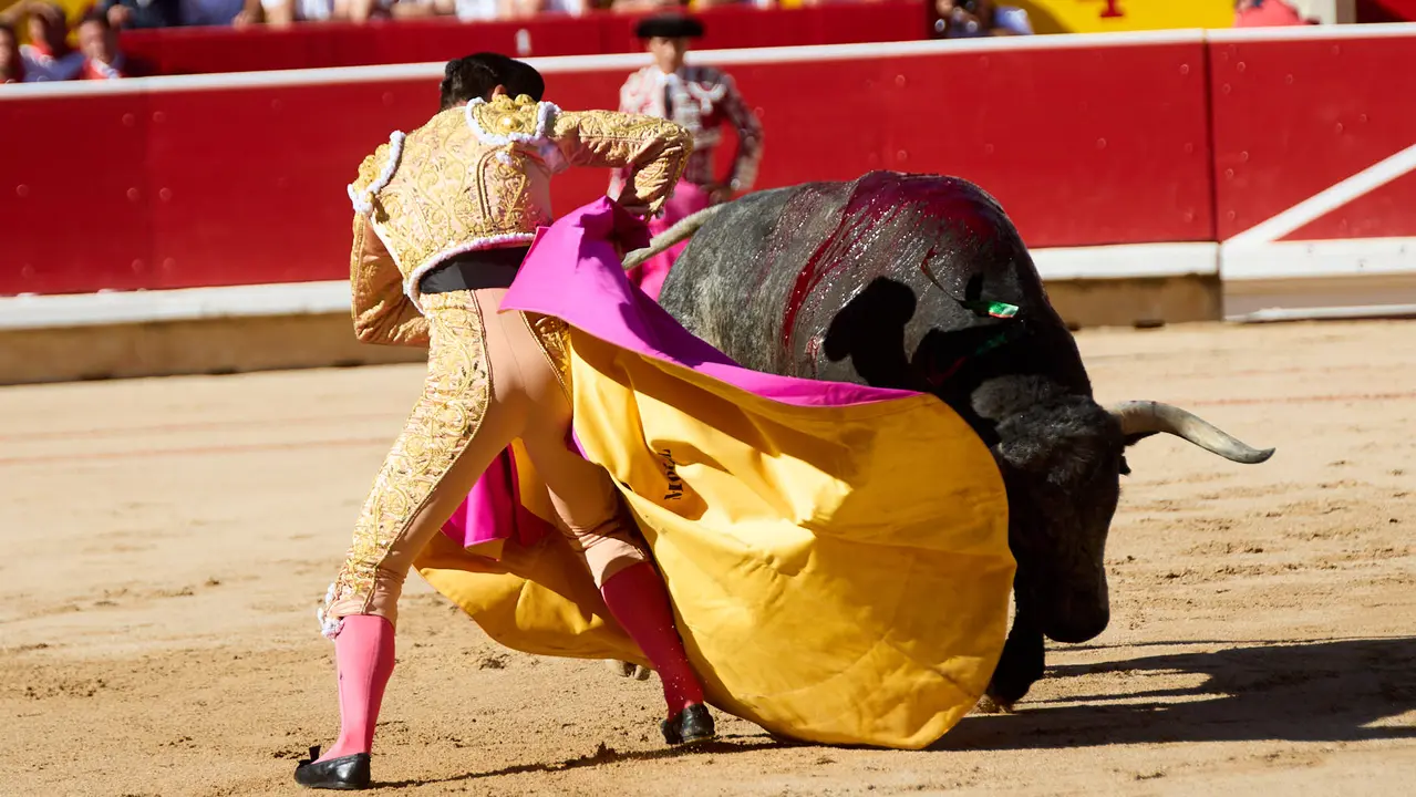 Segunda corrida de la Feria del Toro de San Fermín 2025 con toros de Cebada Gago para Antonio Ferrera, Pepe Moral y Román. IÑIGO ALZUGARAY