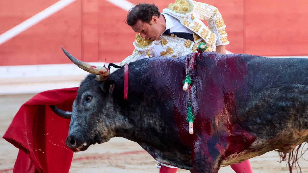 Segunda corrida de la Feria del Toro de San Fermín 2025 con toros de Cebada Gago para Antonio Ferrera, Pepe Moral y Román. IÑIGO ALZUGARAY