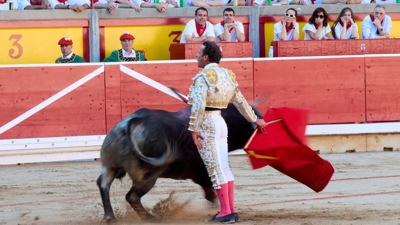 Segunda corrida de la Feria del Toro de San Fermín 2025 con toros de Cebada Gago para Antonio Ferrera, Pepe Moral y Román. IÑIGO ALZUGARAY