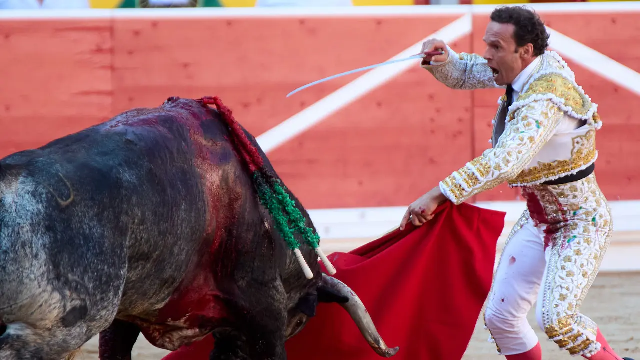 Segunda corrida de la Feria del Toro de San Fermín 2025 con toros de Cebada Gago para Antonio Ferrera, Pepe Moral y Román. IÑIGO ALZUGARAY
