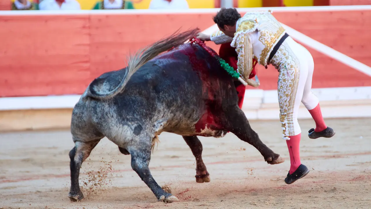 Segunda corrida de la Feria del Toro de San Fermín 2025 con toros de Cebada Gago para Antonio Ferrera, Pepe Moral y Román. IÑIGO ALZUGARAY