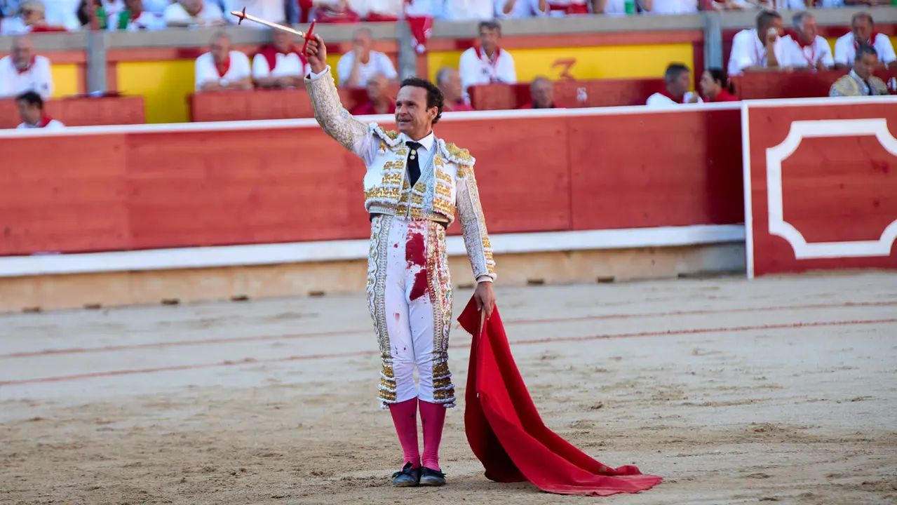 Segunda corrida de la Feria del Toro de San Fermín 2025 con toros de Cebada Gago para Antonio Ferrera, Pepe Moral y Román. IÑIGO ALZUGARAY