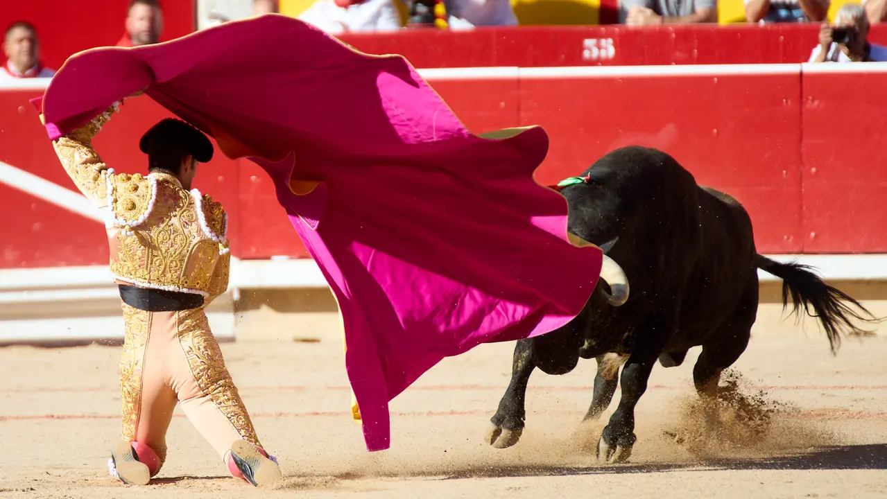 Segunda corrida de la Feria del Toro de San Fermín 2025 con toros de Cebada Gago para Antonio Ferrera, Pepe Moral y Román. IÑIGO ALZUGARAY