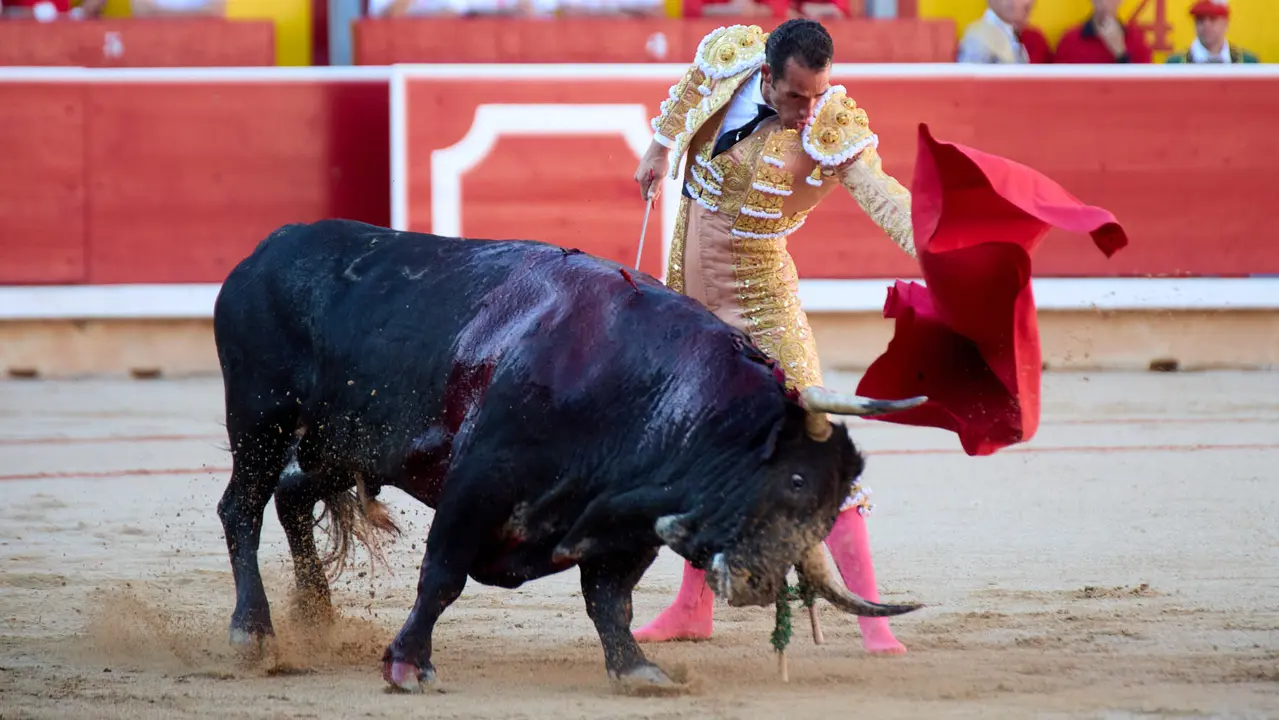 Segunda corrida de la Feria del Toro de San Fermín 2025 con toros de Cebada Gago para Antonio Ferrera, Pepe Moral y Román. IÑIGO ALZUGARAY