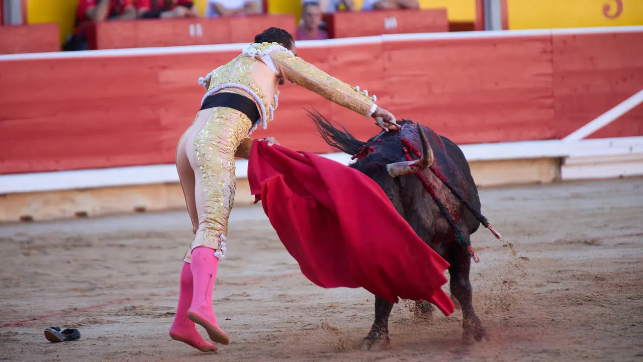 Segunda corrida de la Feria del Toro de San Fermín 2025 con toros de Cebada Gago para Antonio Ferrera, Pepe Moral y Román. IÑIGO ALZUGARAY