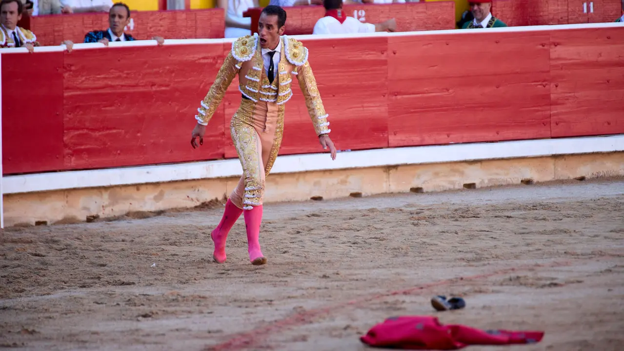 Segunda corrida de la Feria del Toro de San Fermín 2025 con toros de Cebada Gago para Antonio Ferrera, Pepe Moral y Román. IÑIGO ALZUGARAY