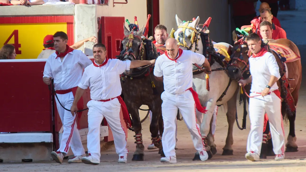 Segunda corrida de la Feria del Toro de San Fermín 2025 con toros de Cebada Gago para Antonio Ferrera, Pepe Moral y Román. IÑIGO ALZUGARAY