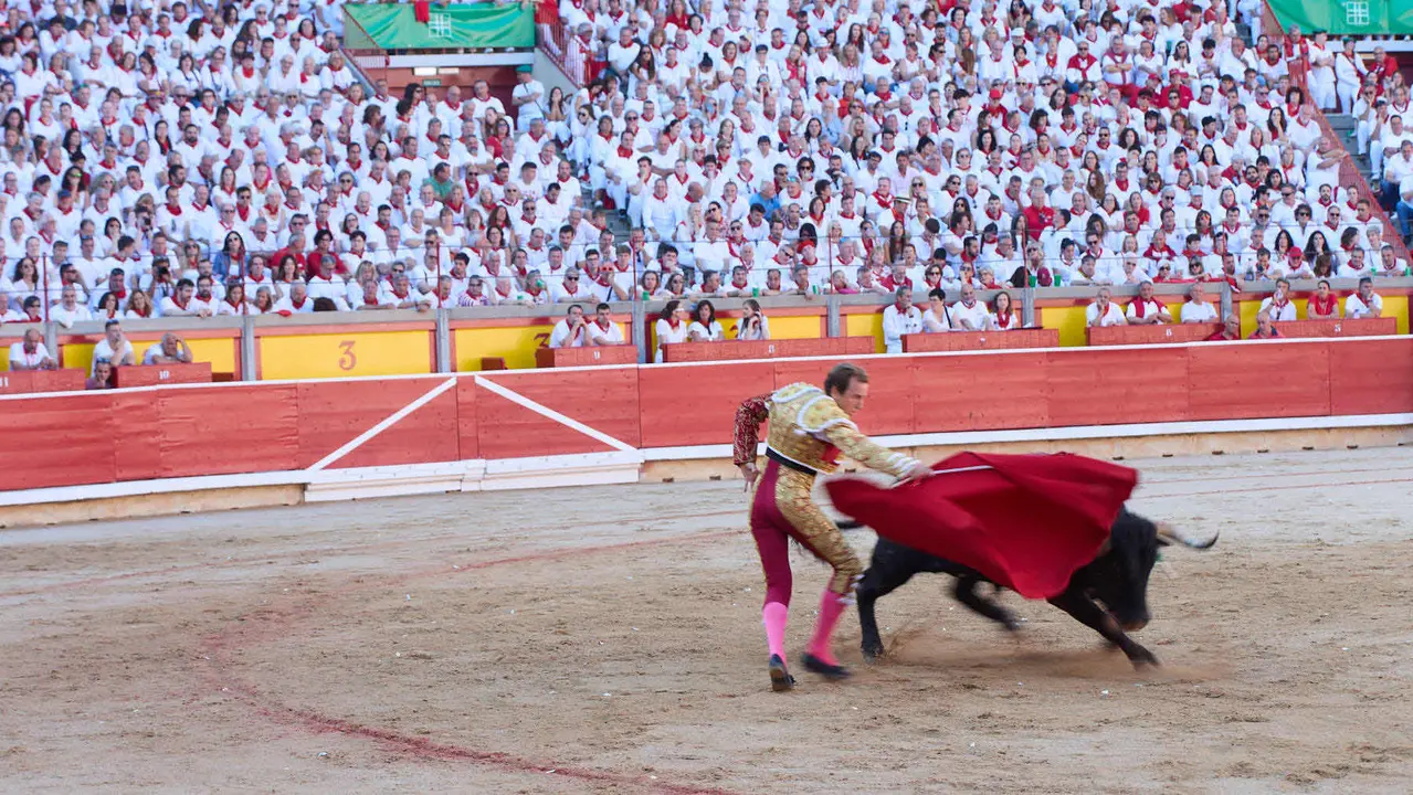 Segunda corrida de la Feria del Toro de San Fermín 2025 con toros de Cebada Gago para Antonio Ferrera, Pepe Moral y Román. IÑIGO ALZUGARAY