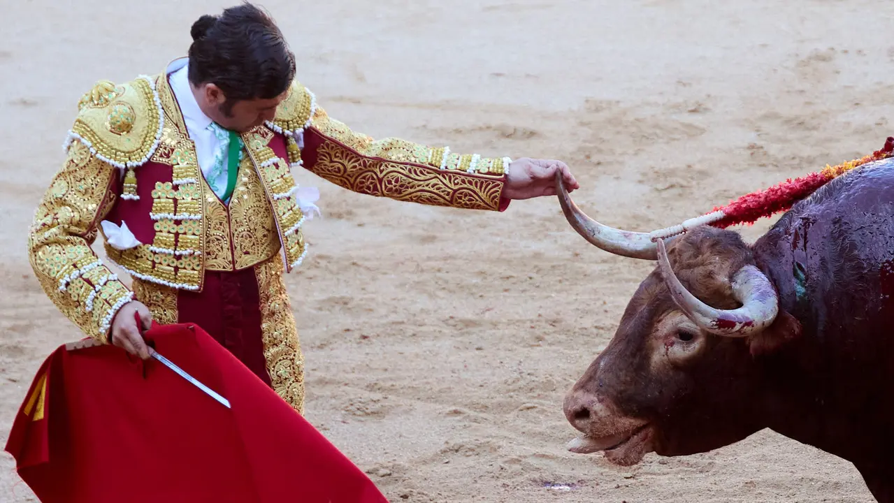 Tercera corrida de la Feria del Toro de San Fermín 2025 con toros de Álvaro Núñez para Morante de la Puebla, Roca Rey y Tomás Rufo. IÑIGO ALZUGARAY