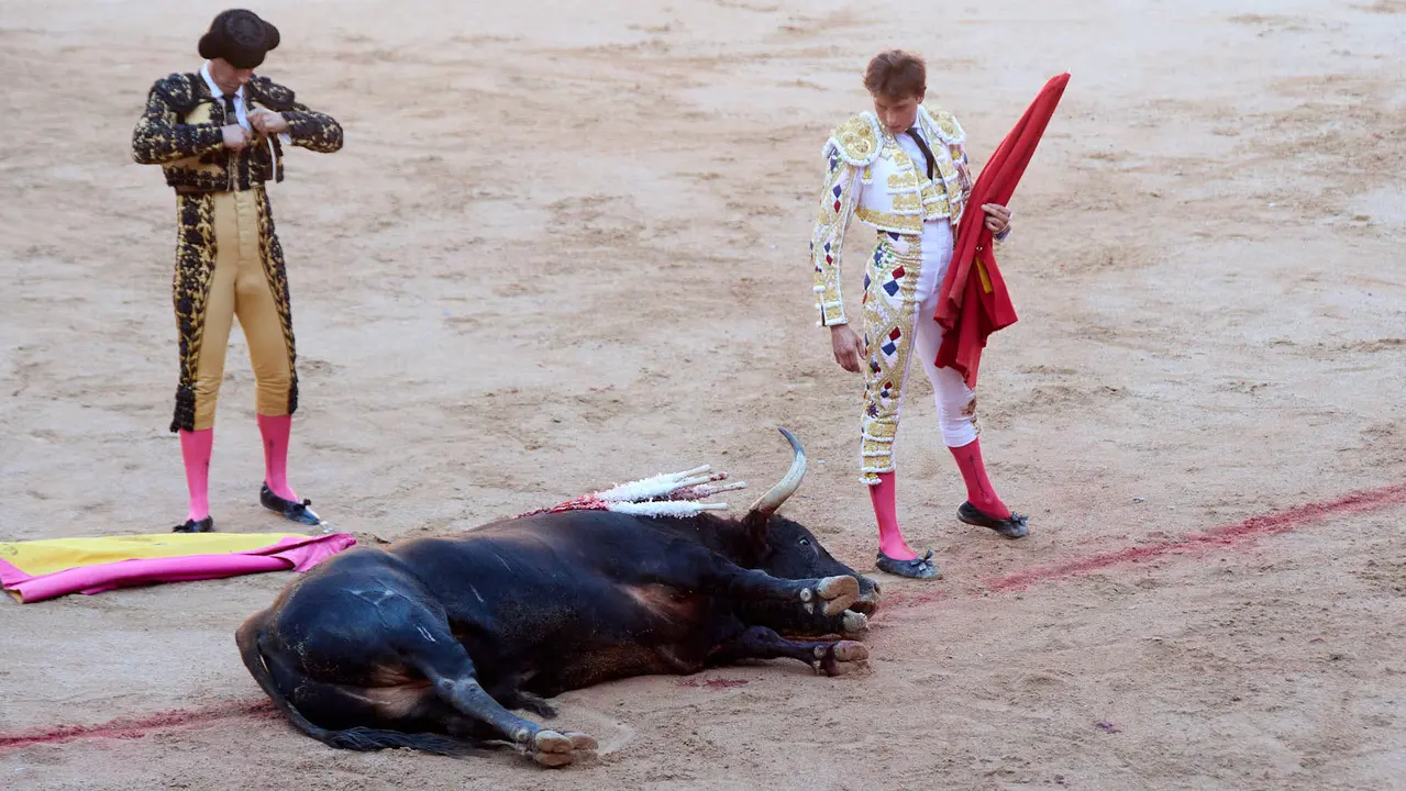 Tercera corrida de la Feria del Toro de San Fermín 2025 con toros de Álvaro Núñez para Morante de la Puebla, Roca Rey y Tomás Rufo. IÑIGO ALZUGARAY