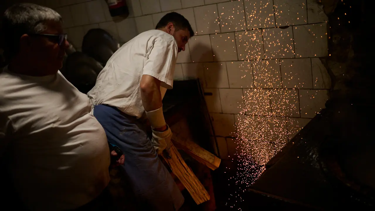 La churrería La Mañueta vuelve a abrir un año más por San Fermín 2025. PABLO LASAOSA