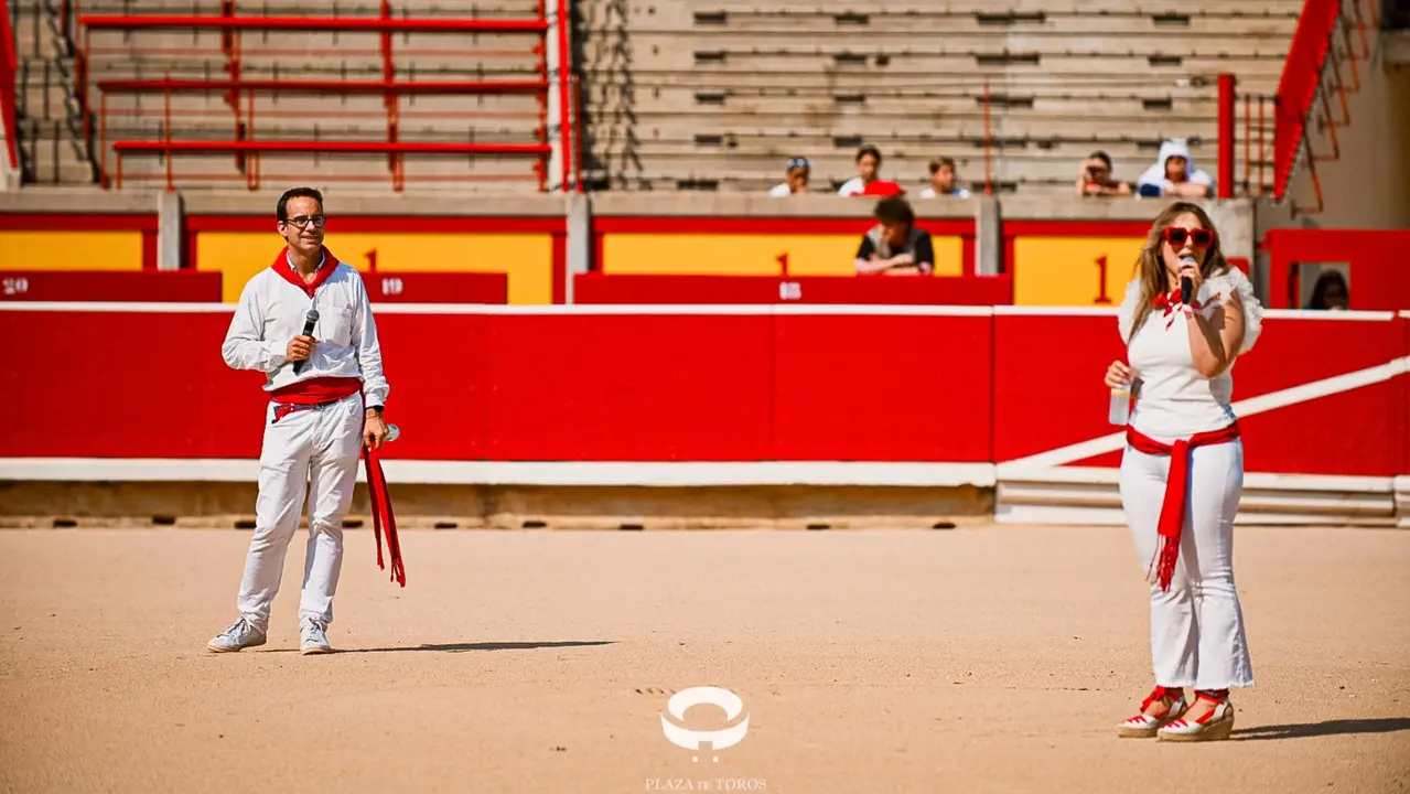 Mañana de Toros en Familia con la exhibición de rejoneo a cargo de Pablo Donat y exhibición de los recortadores Iker Monreal y Sergio Valle durante San Fermín 2025.