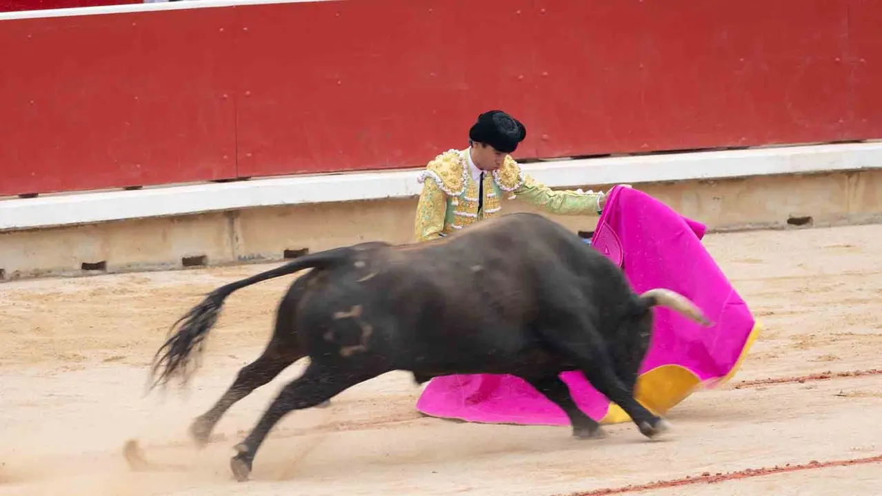 Juan Ortega en la quinta corrida de la Feria del Toro de San Fermín. MAITE H. MATEO