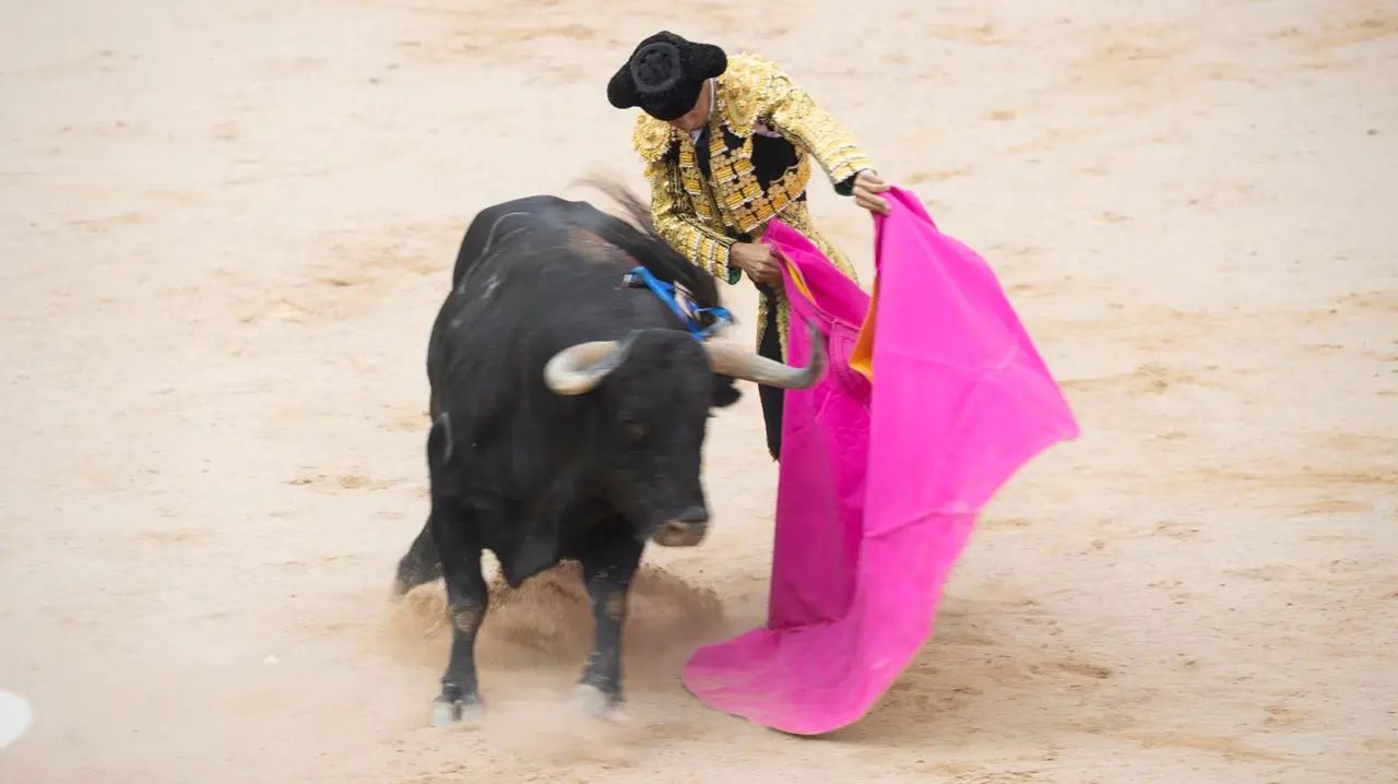 Pablo Aguado en la quinta corrida de la Feria del Toro de San Fermín. MAITE H. MATEO