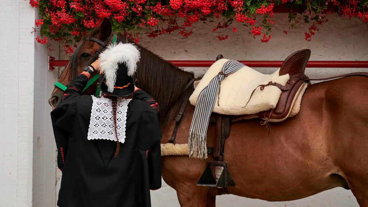 Quinta corrida de toros de la Feria de San Fermín con toros de Jandilla para Juan Ortega, Andrés Roca Rey y Pablo Aguado. IRANZU LARRASOAÑA