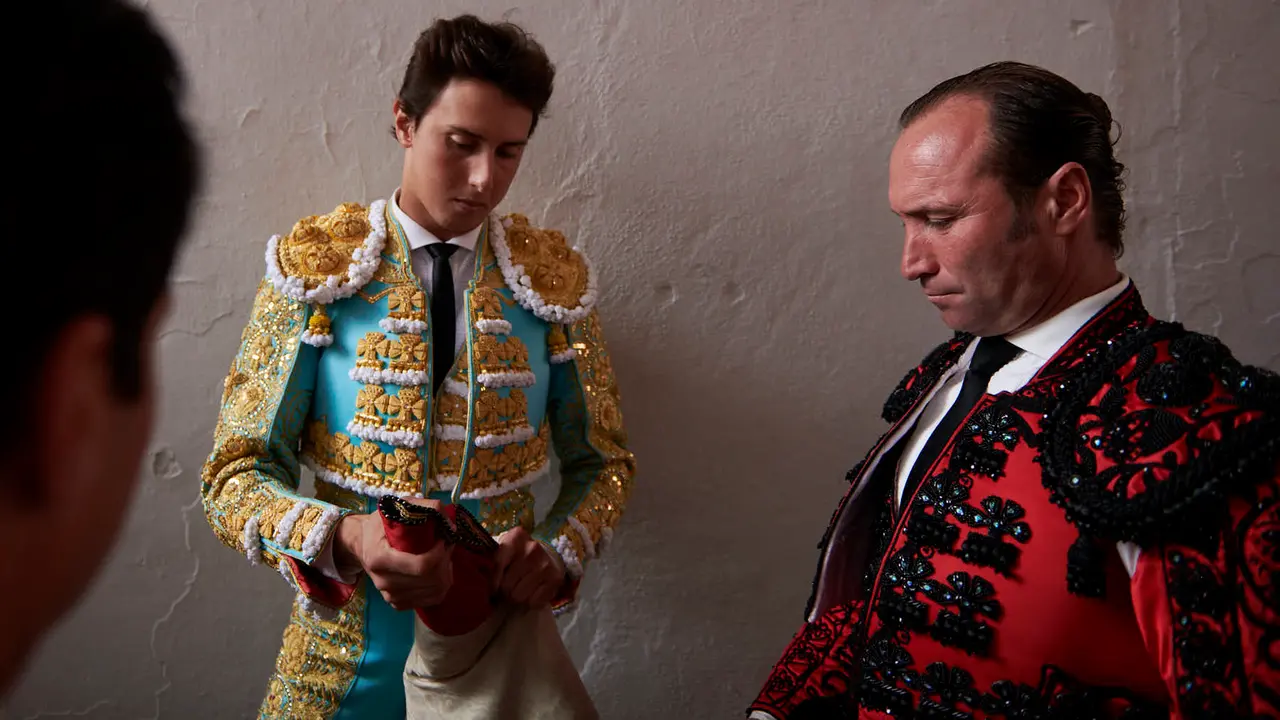 Quinta corrida de toros de la Feria de San Fermín con toros de Jandilla para Juan Ortega, Andrés Roca Rey y Pablo Aguado. IRANZU LARRASOAÑA