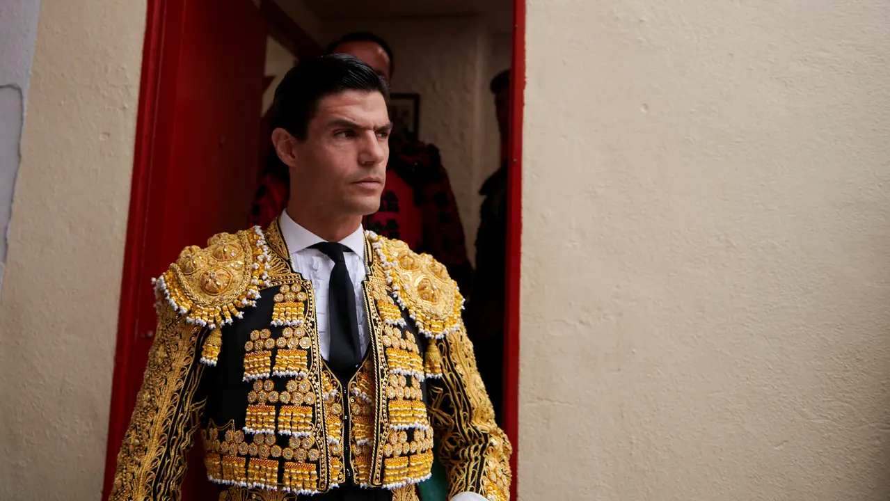 Quinta corrida de toros de la Feria de San Fermín con toros de Jandilla para Juan Ortega, Andrés Roca Rey y Pablo Aguado. IRANZU LARRASOAÑA