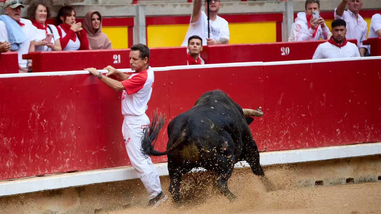 Concurso de Recortadores de San Fermín 2025 en la Plaza de Toros de Pamplona. IÑIGO ALZUGARAY