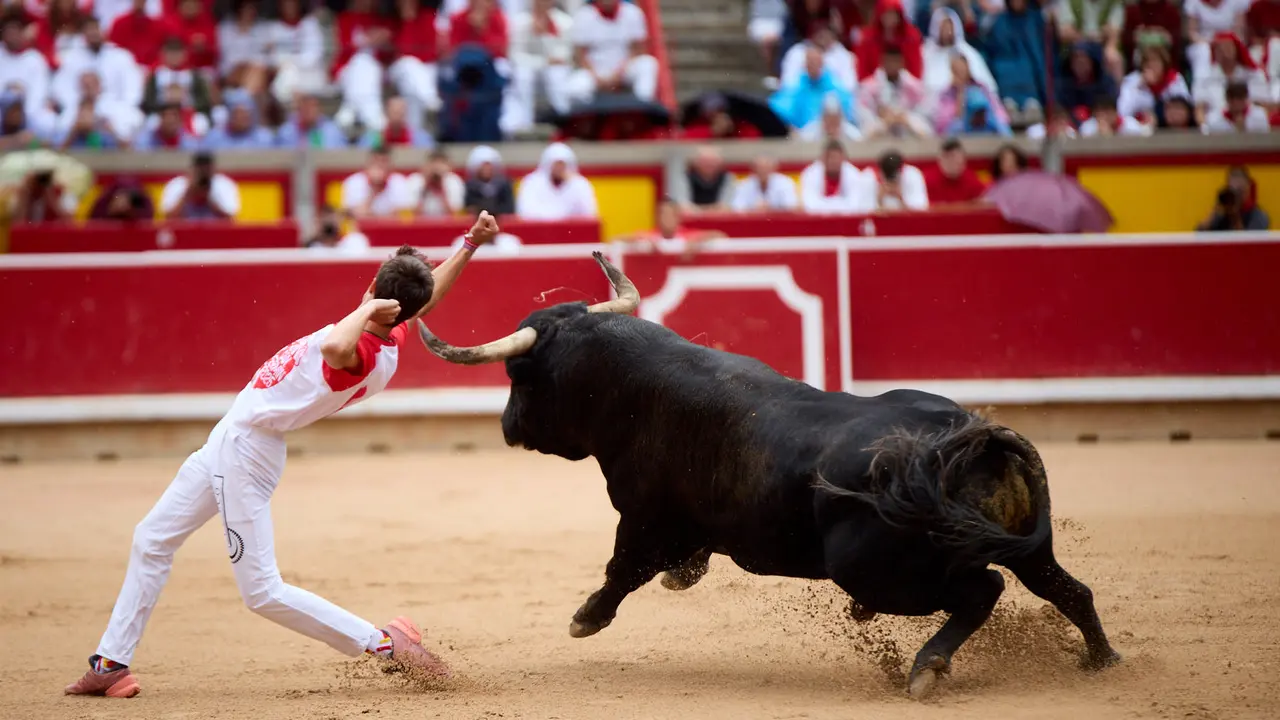 Concurso de Recortadores de San Fermín 2025 en la Plaza de Toros de Pamplona. IÑIGO ALZUGARAY