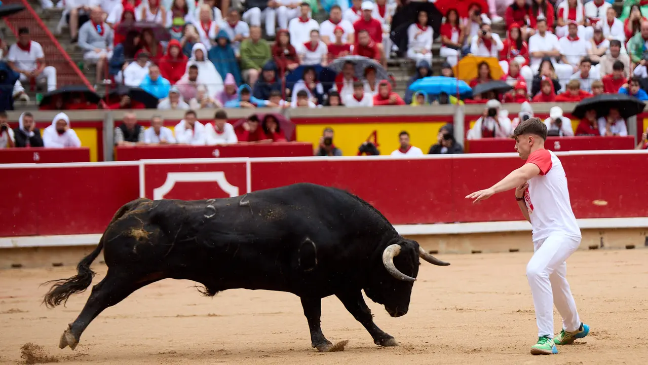 Concurso de Recortadores de San Fermín 2025 en la Plaza de Toros de Pamplona. IÑIGO ALZUGARAY