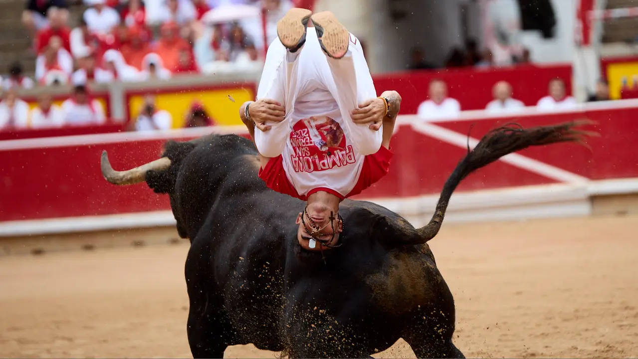 Concurso de Recortadores de San Fermín 2025 en la Plaza de Toros de Pamplona. IÑIGO ALZUGARAY